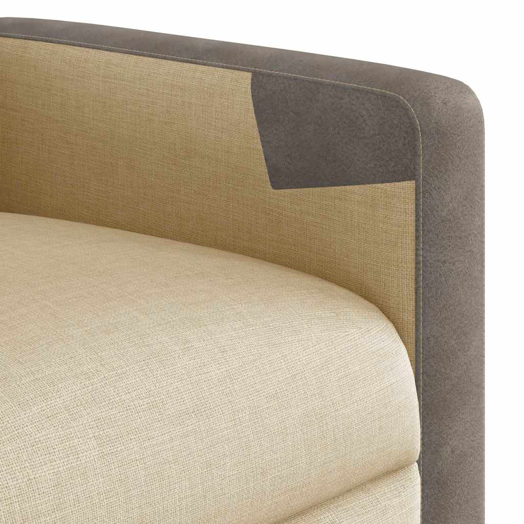 Poltrona reclinável elétrica tecido cor creme