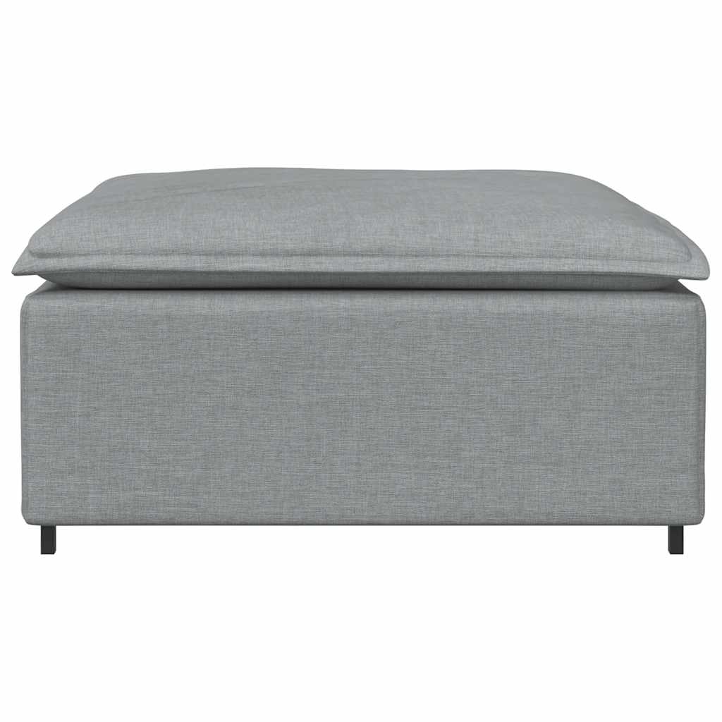 Módulo de pufe modular para sofá cinza claro 100x100x48 cm