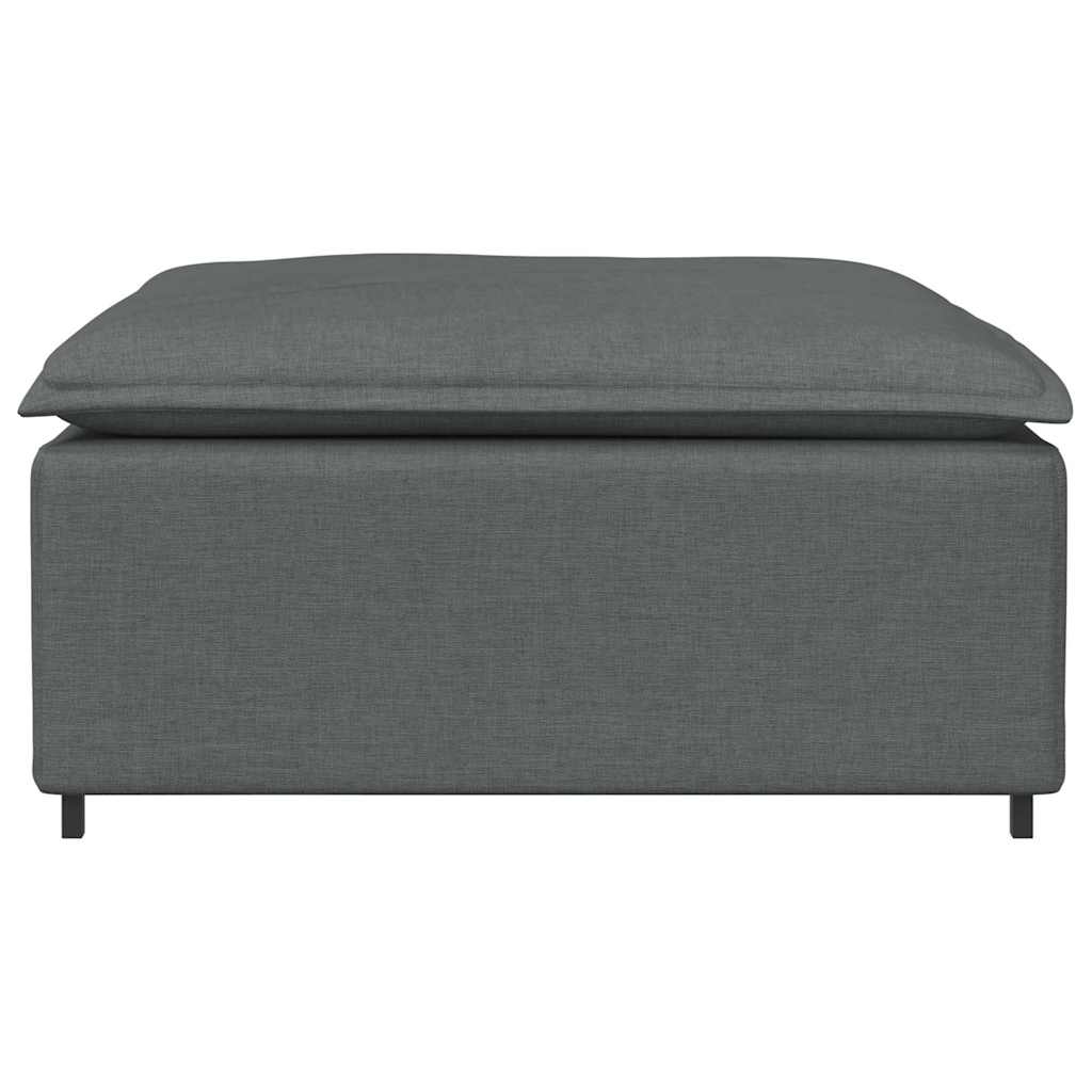 Módulo de pufe modular para sofá cinza escuro 100x100x48 cm