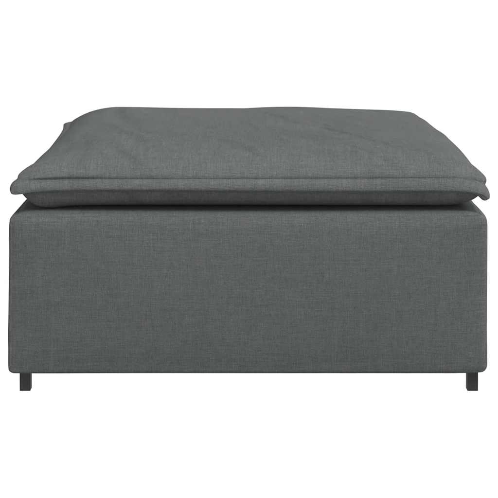 Módulo de pufe modular para sofá cinza escuro 100x100x48 cm