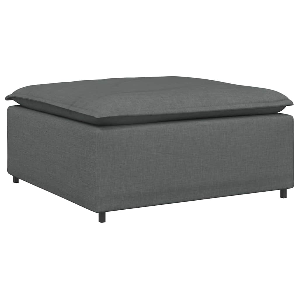 Módulo de pufe modular para sofá cinza escuro 100x100x48 cm