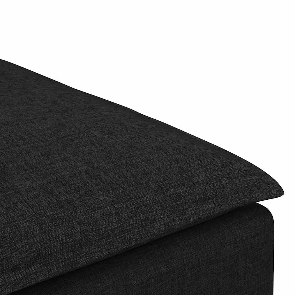 Módulo de pufe modular para sofá preto 100x100x48 cm