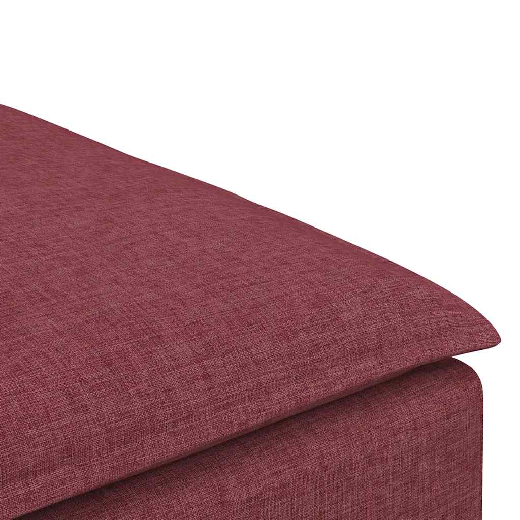 Módulo de pufe modular para sofá vinho tinto 100x100x48 cm
