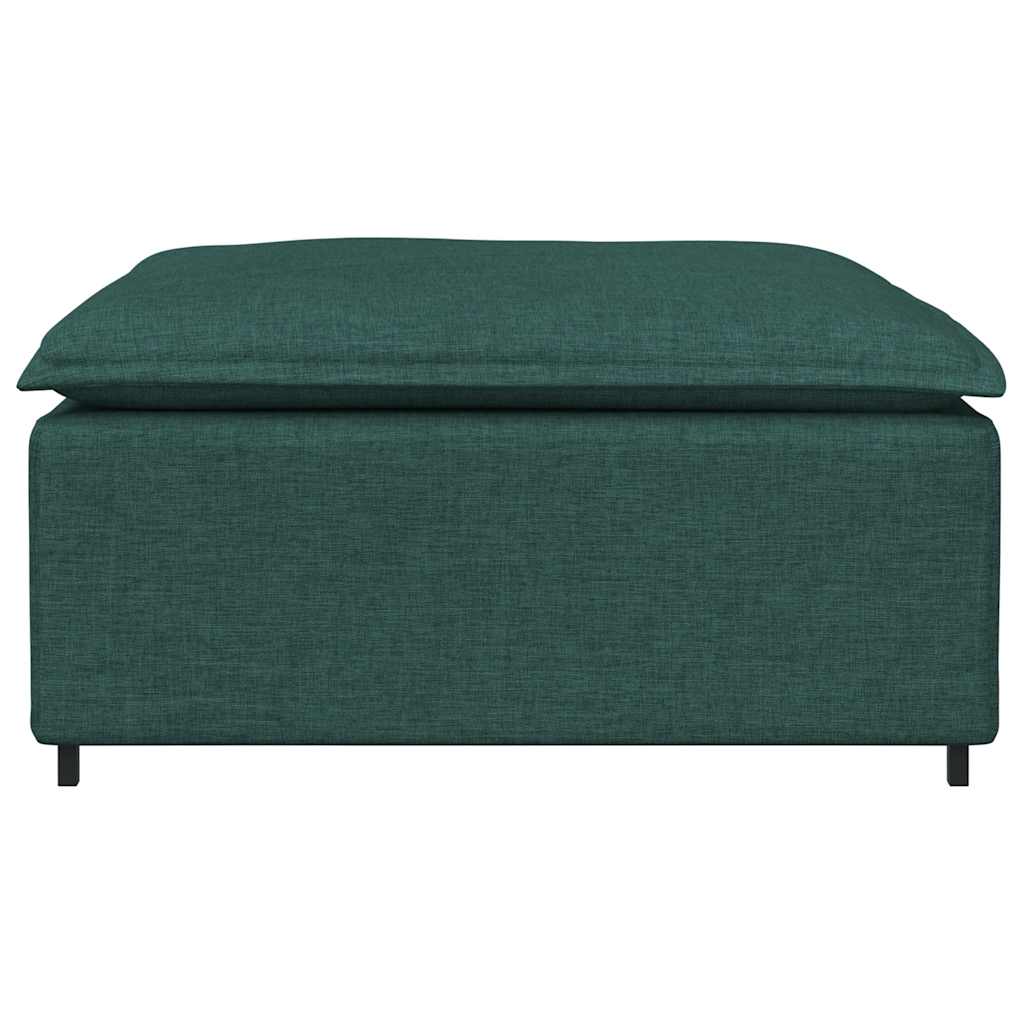 Módulo de pufe modular para sofá verde escuro 100x100x48 cm
