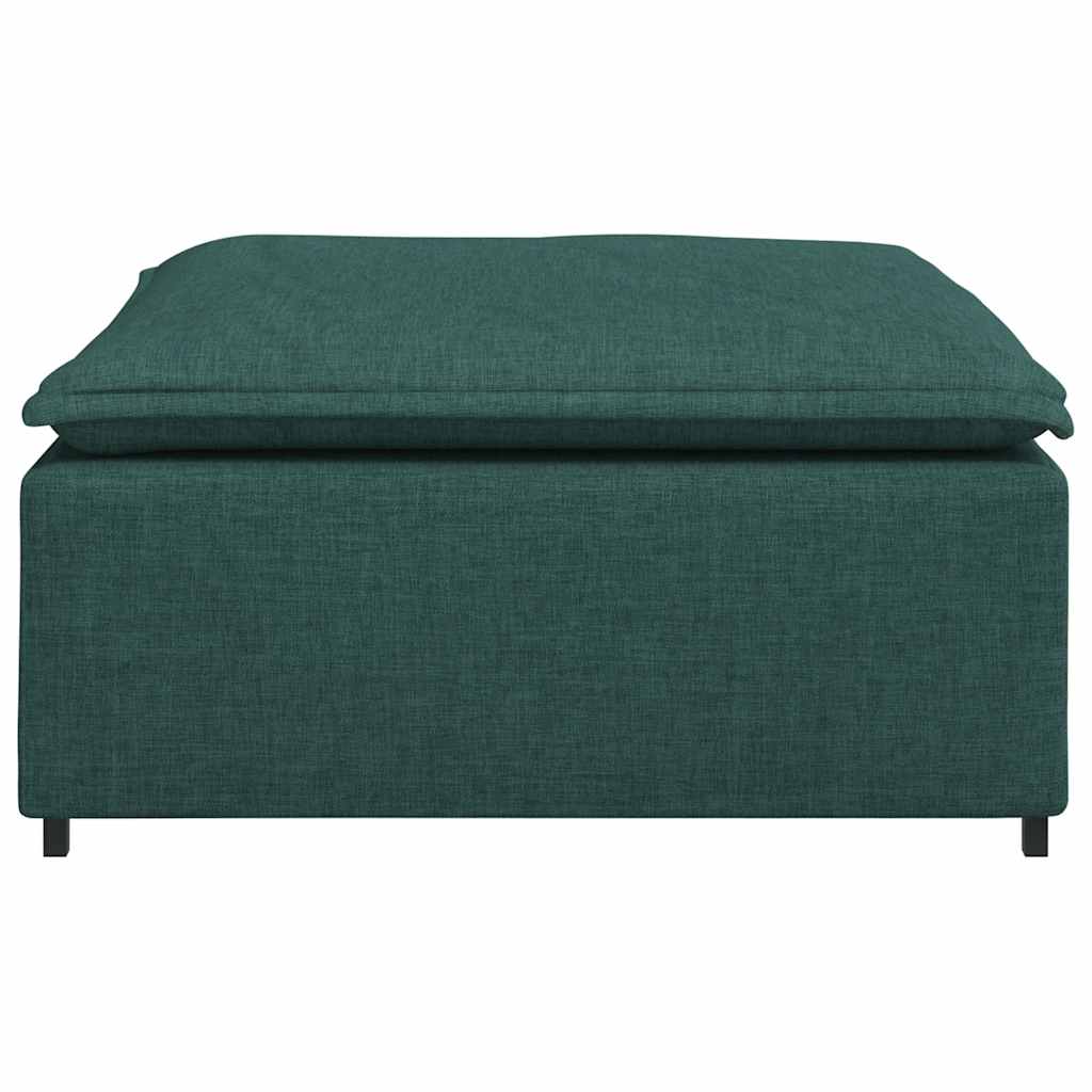 Módulo de pufe modular para sofá verde escuro 100x100x48 cm