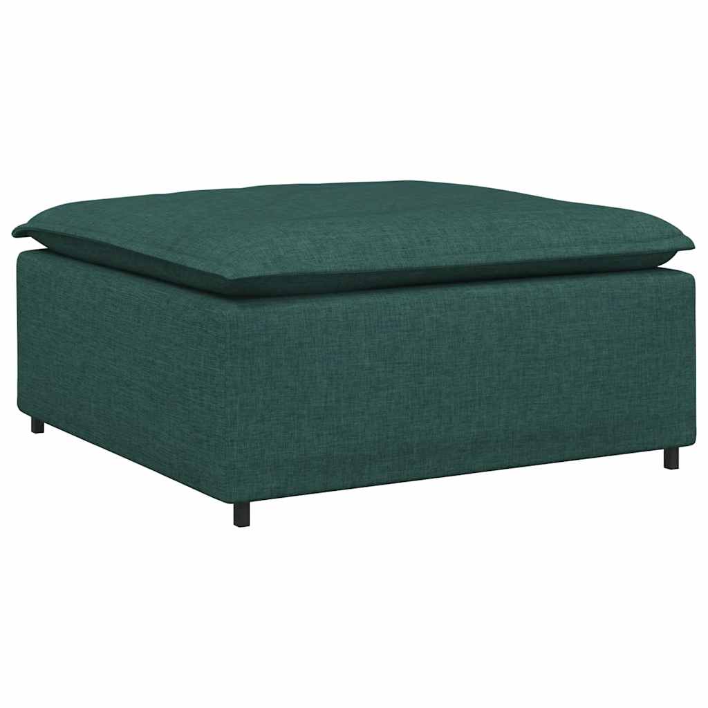 Módulo de pufe modular para sofá verde escuro 100x100x48 cm