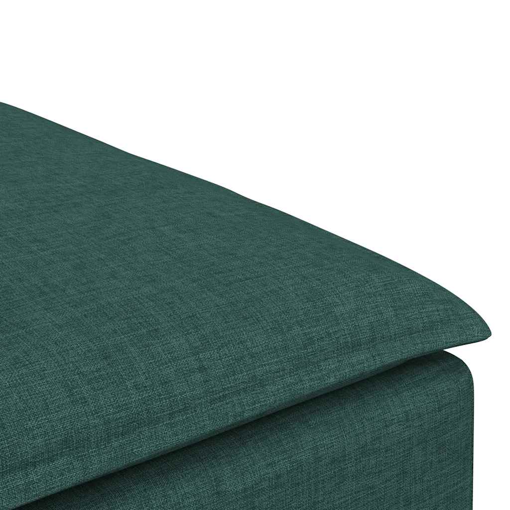 Módulo de pufe modular para sofá verde escuro 100x100x48 cm