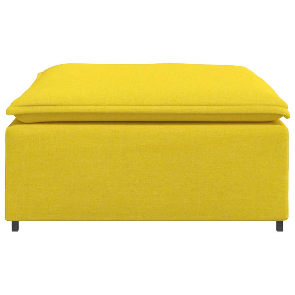 Sofá Modular Pufe Módulo Amarelo Claro 100x100x48 cm