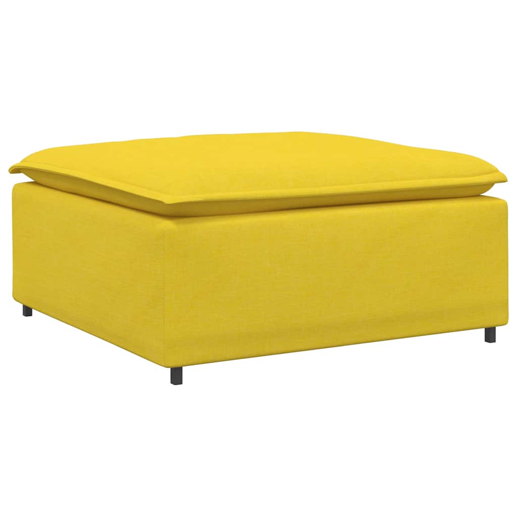 Sofá Modular Pufe Módulo Amarelo Claro 100x100x48 cm