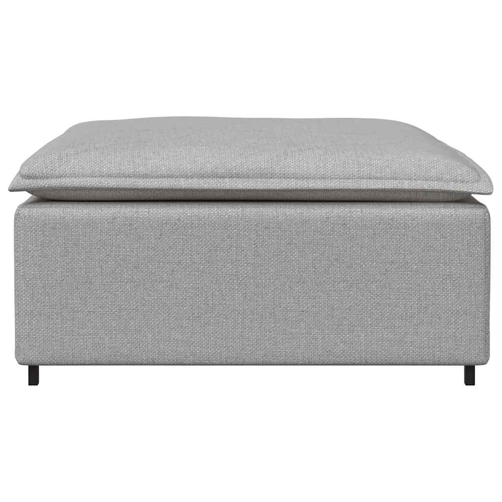 Módulo de pufe modular para sofá cinza nuvem 100x100x48 cm