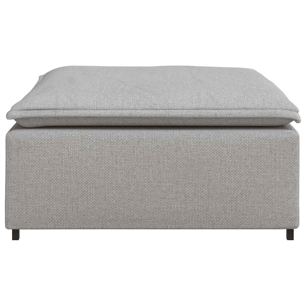 Módulo de pufe modular para sofá cinza nuvem 100x100x48 cm