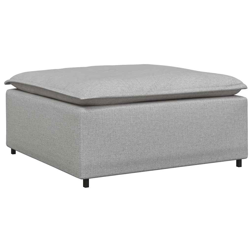 Módulo de pufe modular para sofá cinza nuvem 100x100x48 cm