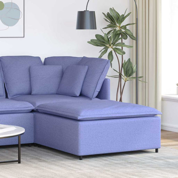 Sofá Modular Pufe Módulo Jeans Azul 100x100x48 cm