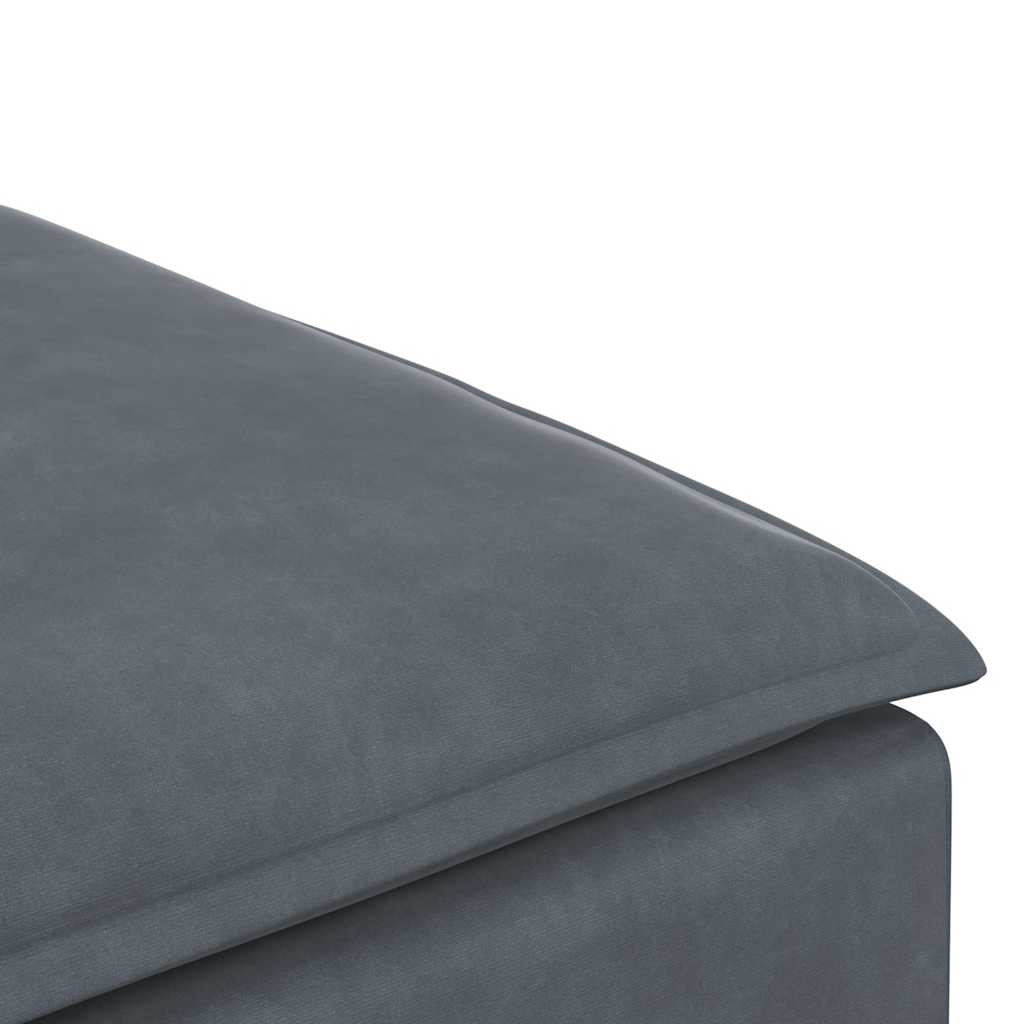Módulo de pufe para sofá modular cinzento-escuro 100x100x48 cm