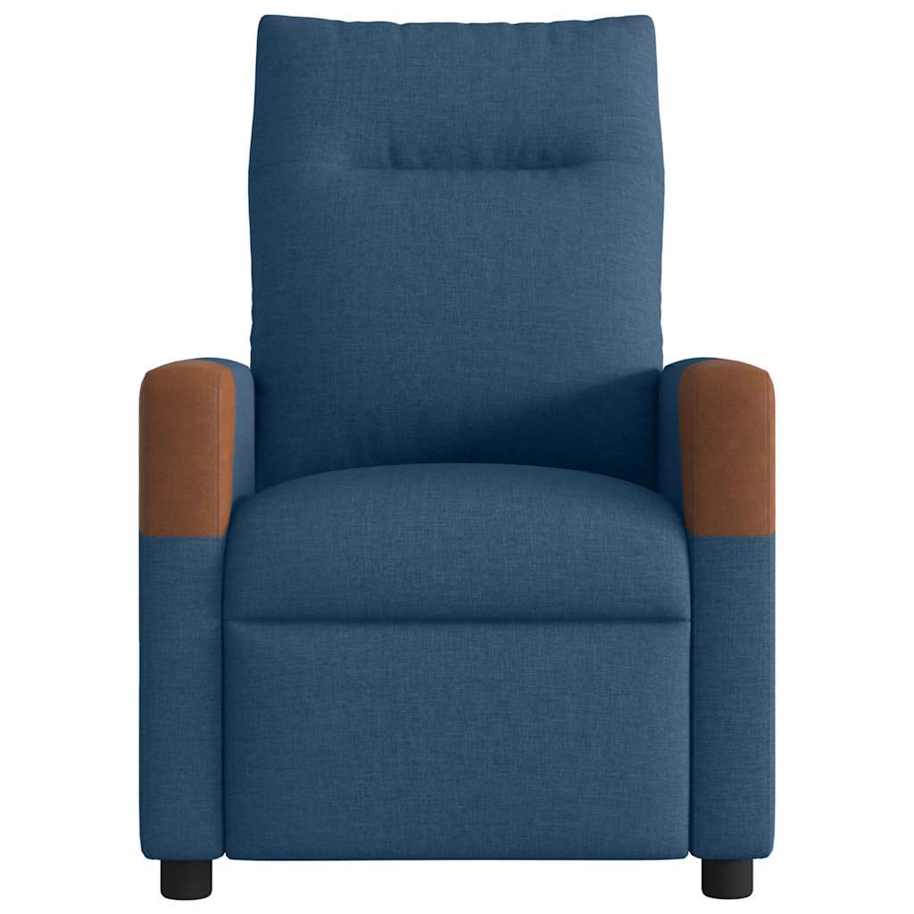 Poltrona reclinável tecido azul