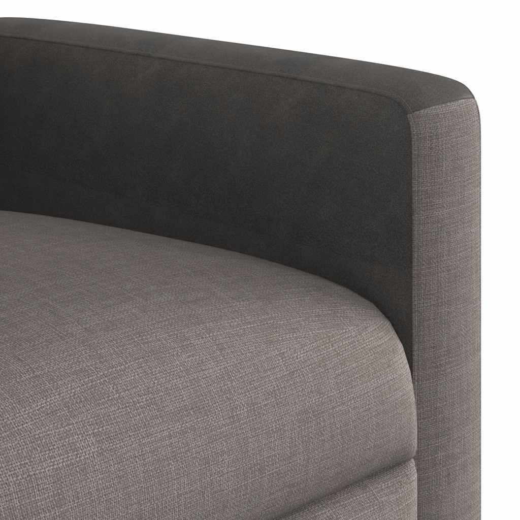 Poltrona de massagens reclinável tecido cinzento-acastanhado