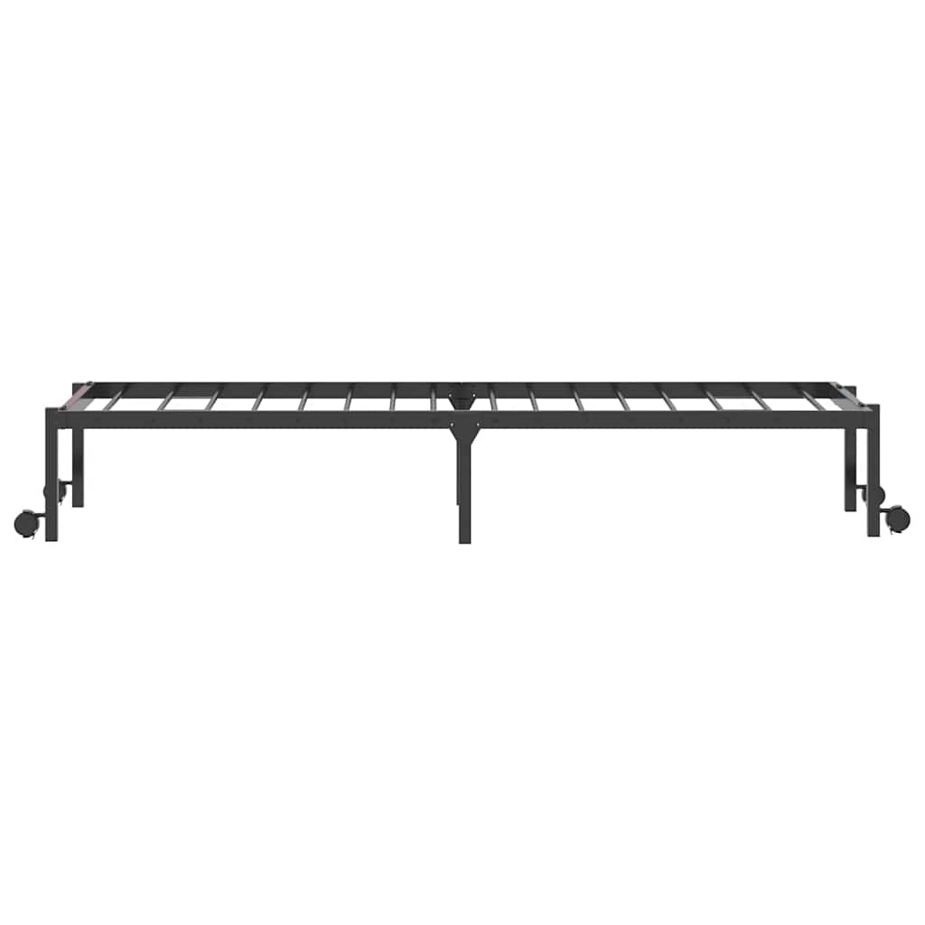 Estrutura de cama sem colchão Dobrável 75x190 cm aço preto