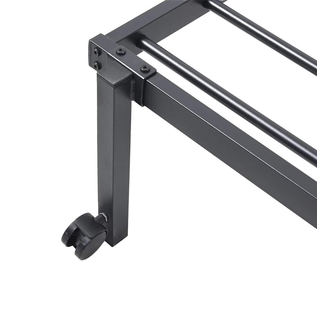 Estrutura de cama sem colchão Dobrável 75x190 cm aço preto