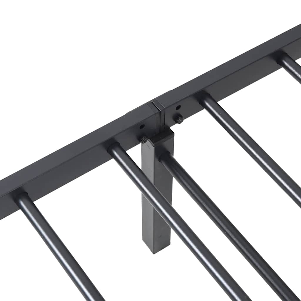 Estrutura de cama sem colchão Dobrável 75x190 cm aço preto