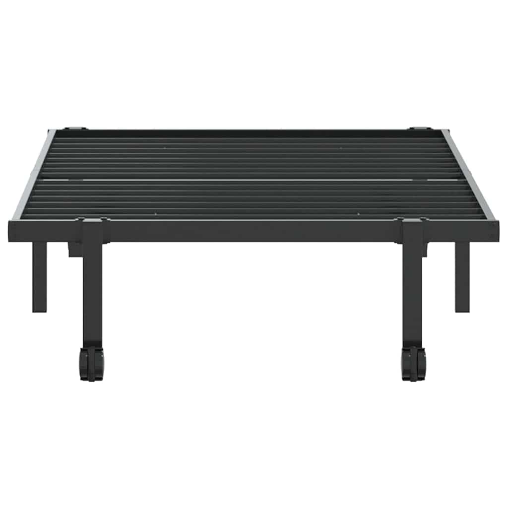 Estrutura de cama sem colchão Dobrável 90x190 cm aço preto