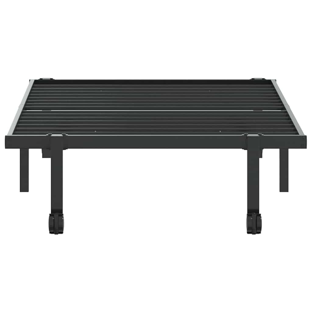 Estrutura de cama sem colchão Dobrável 90x200 cm aço preto