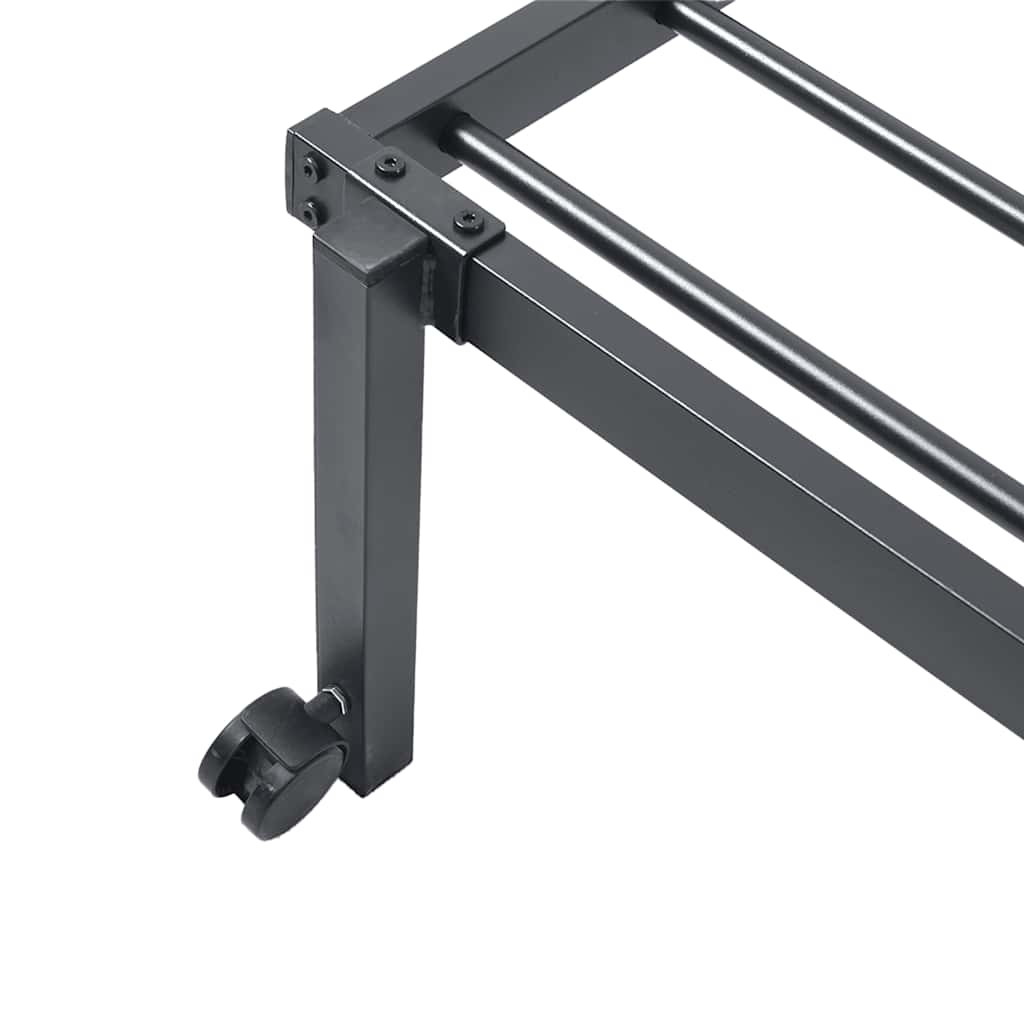 Estrutura de cama sem colchão Dobrável 90x200 cm aço preto