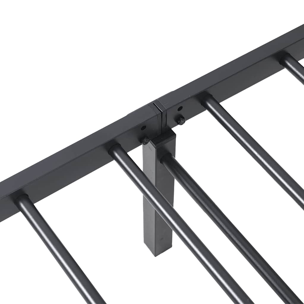 Estrutura de cama sem colchão Dobrável 90x200 cm aço preto