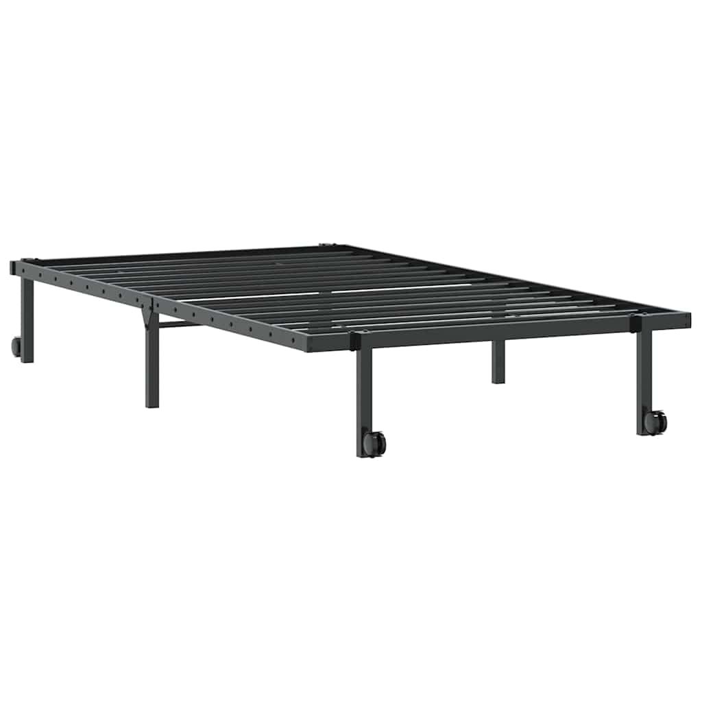 Estrutura de cama sem colchão Dobrável 100x190 cm aço preto