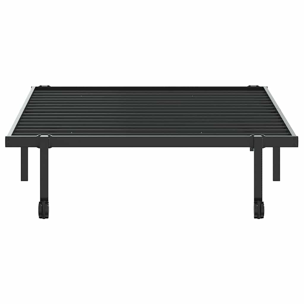 Estrutura de cama sem colchão Dobrável 100x200 cm aço preto