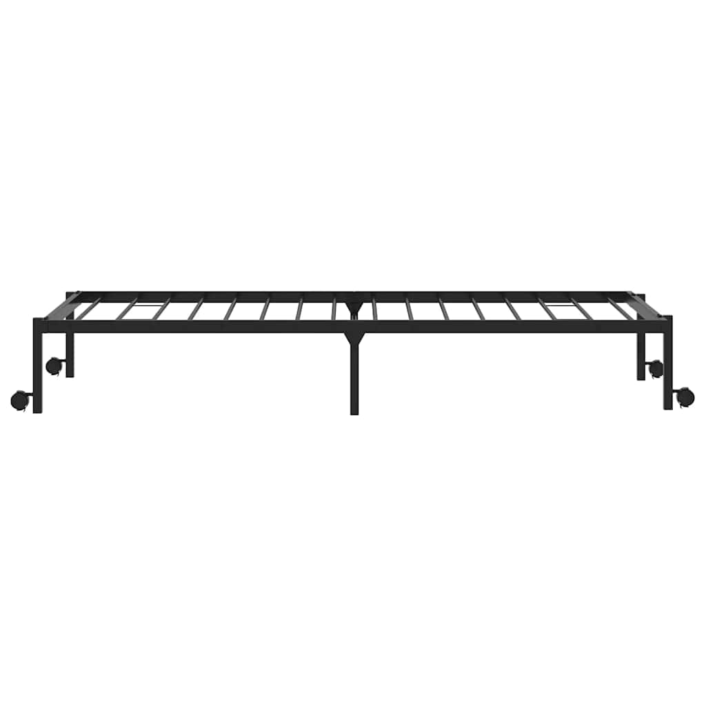 Estrutura de cama sem colchão Dobrável 100x200 cm aço preto