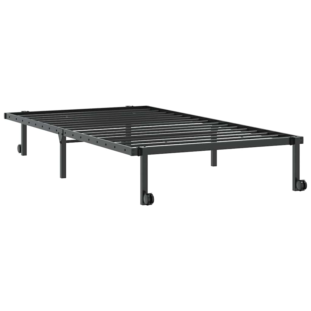 Estrutura de cama sem colchão Dobrável 100x200 cm aço preto