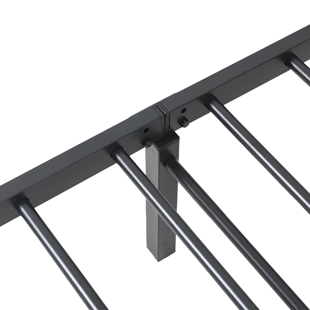 Estrutura de cama sem colchão Dobrável 100x200 cm aço preto