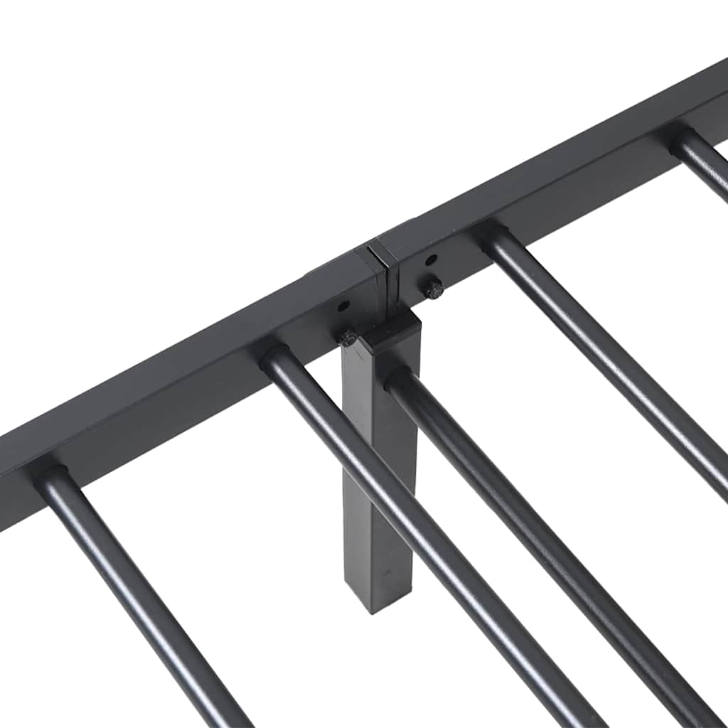 Estrutura de cama sem colchão Dobrável 107x203 cm aço preto