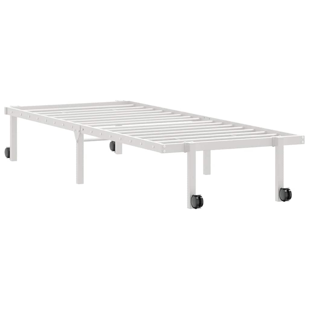 Estrutura de cama sem colchão Dobrável 75x190 cm aço branco