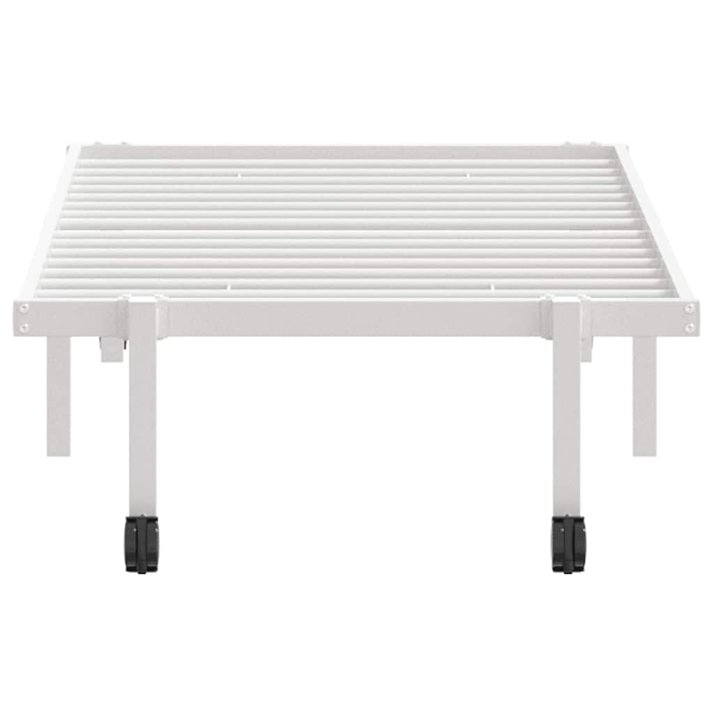 Estrutura de cama sem colchão Dobrável 75x190 cm aço branco