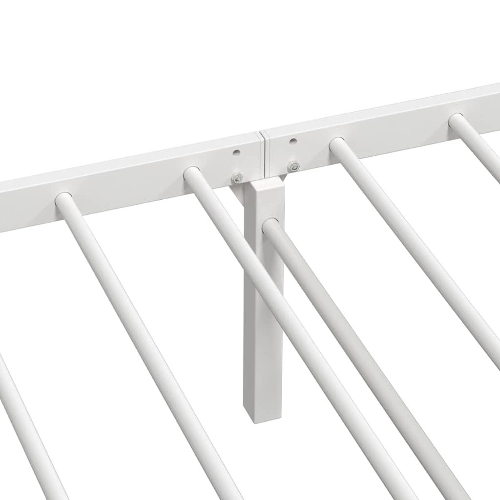 Estrutura de cama sem colchão Dobrável 75x190 cm aço branco