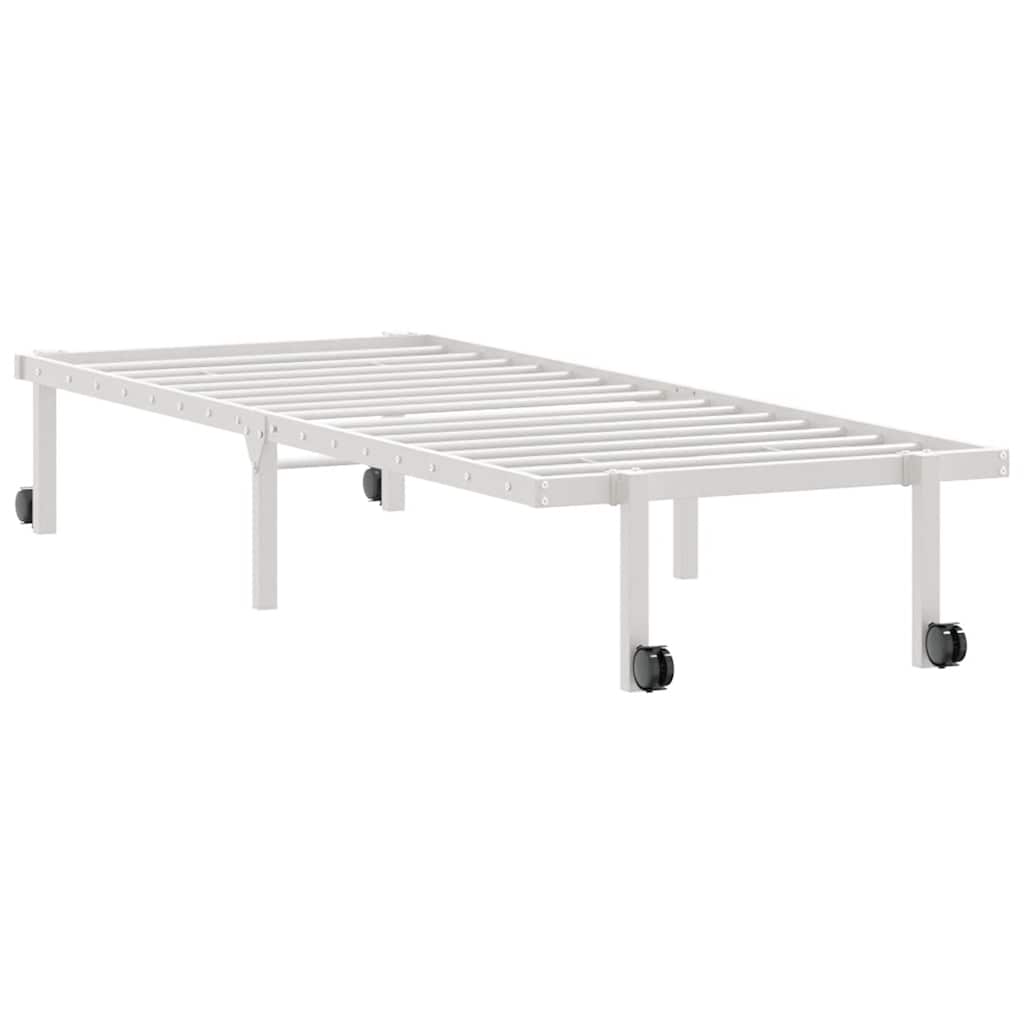 Estrutura de cama sem colchão Dobrável 80x200 cm aço branco