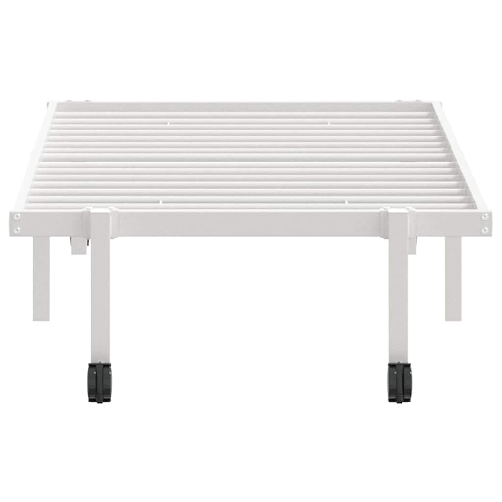 Estrutura de cama sem colchão Dobrável 80x200 cm aço branco