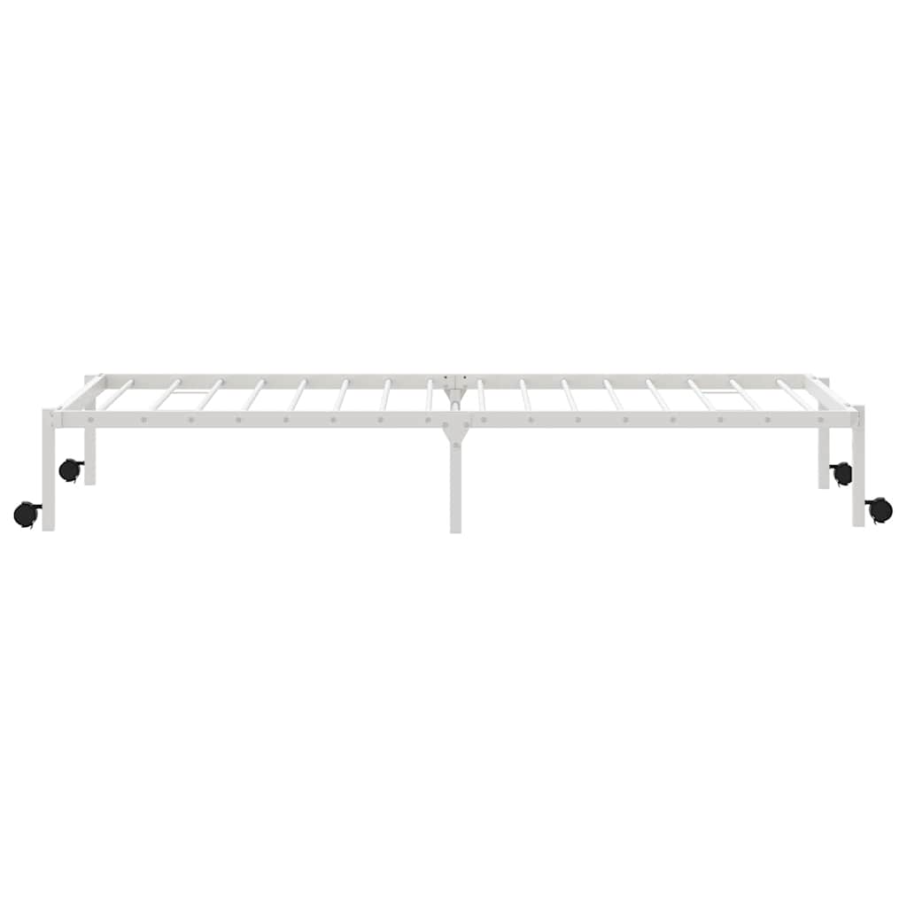 Estrutura de cama sem colchão Dobrável 80x200 cm aço branco