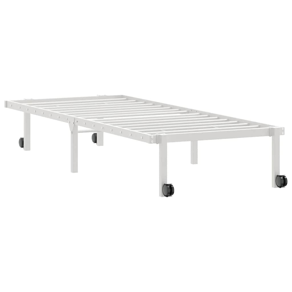 Estrutura de cama sem colchão Dobrável 80x200 cm aço branco