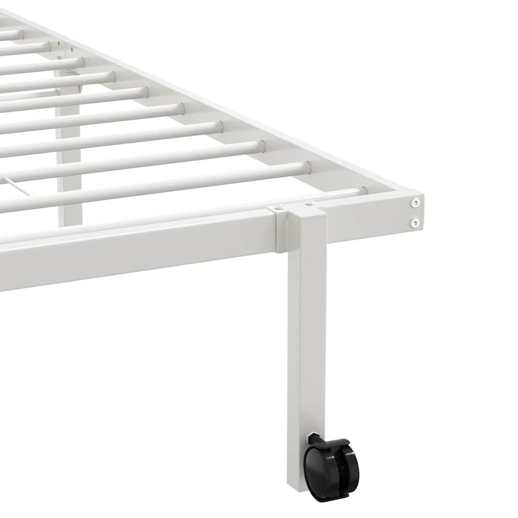 Estrutura de cama sem colchão Dobrável 80x200 cm aço branco