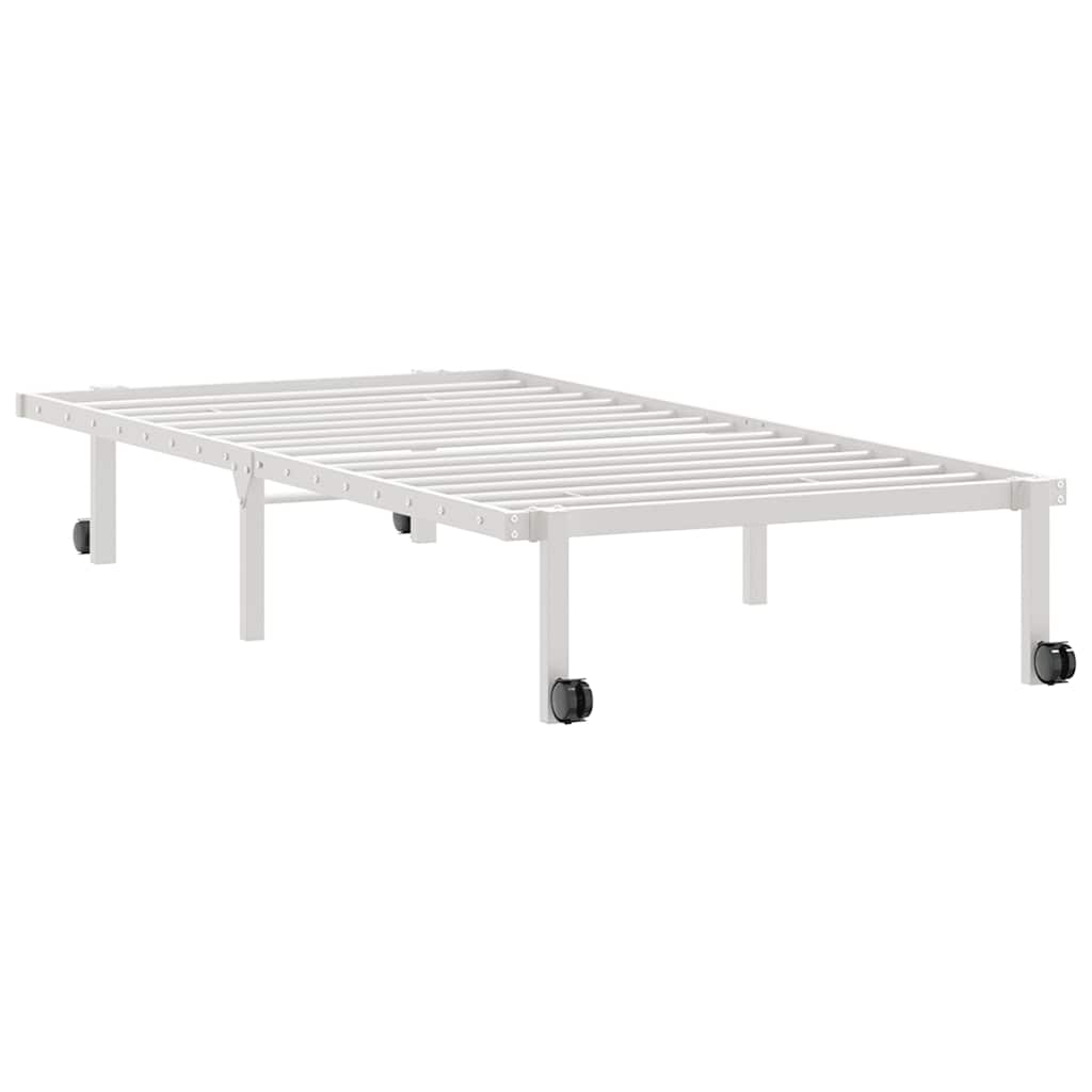 Estrutura de cama sem colchão Dobrável 90x190 cm aço branco