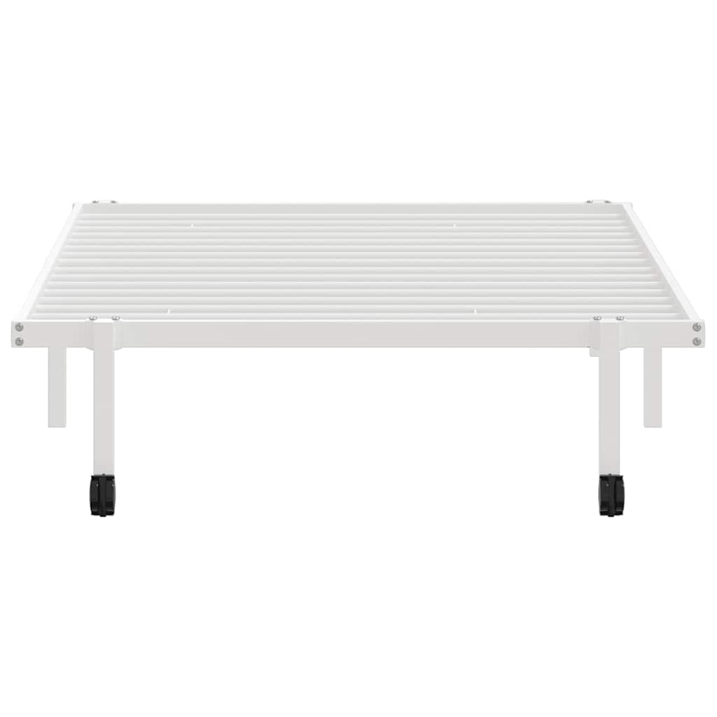 Estrutura de cama sem colchão Dobrável 100x190 cm aço branco