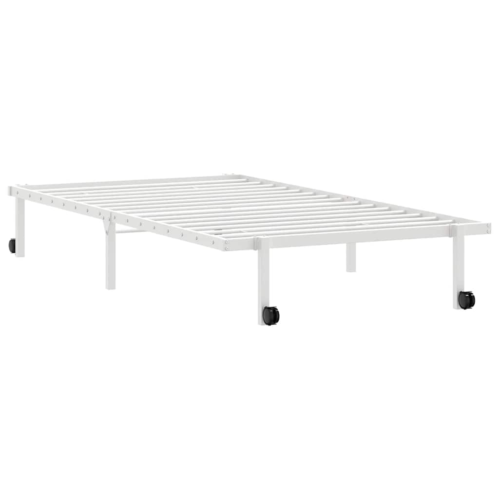 Estrutura de cama sem colchão Dobrável 100x200 cm aço branco