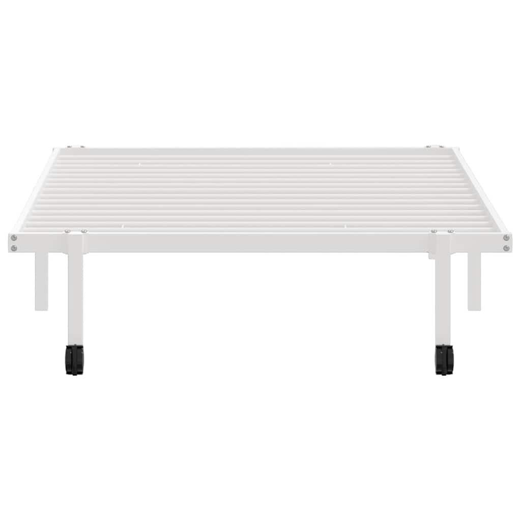 Estrutura de cama sem colchão Dobrável 100x200 cm aço branco