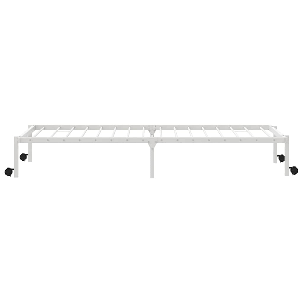 Estrutura de cama sem colchão Dobrável 100x200 cm aço branco