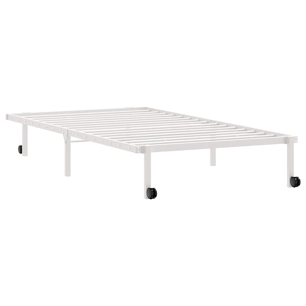 Estrutura de cama sem colchão Dobrável 100x200 cm aço branco