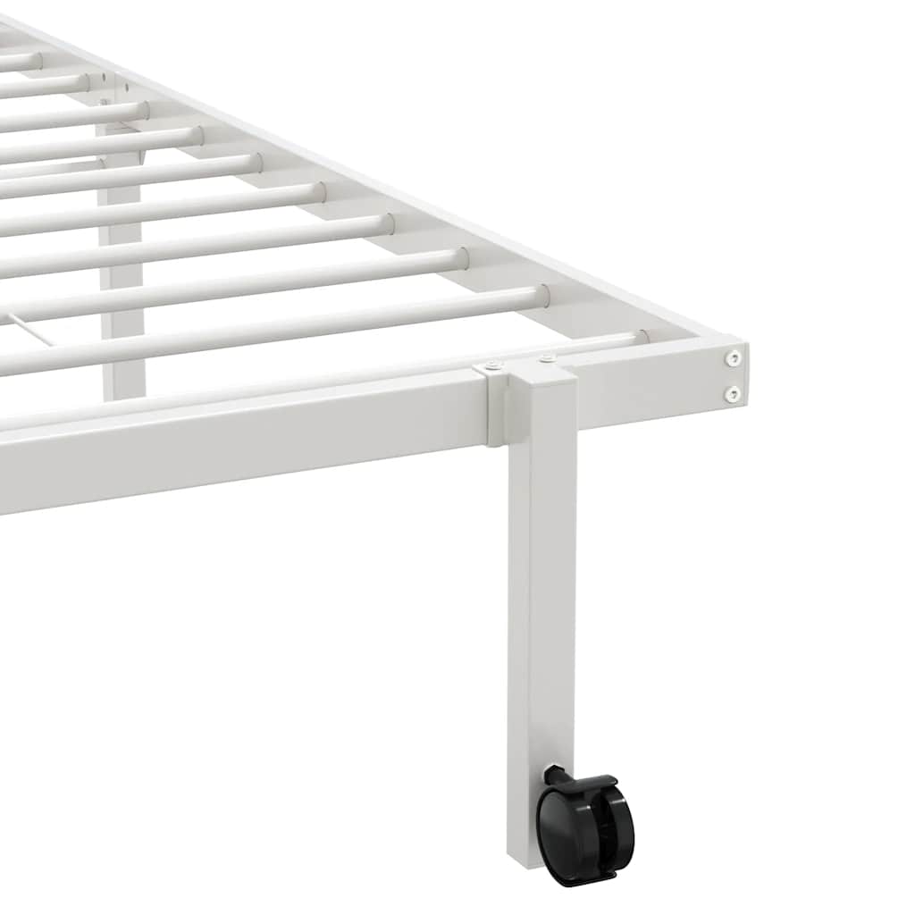 Estrutura de cama sem colchão Dobrável 100x200 cm aço branco