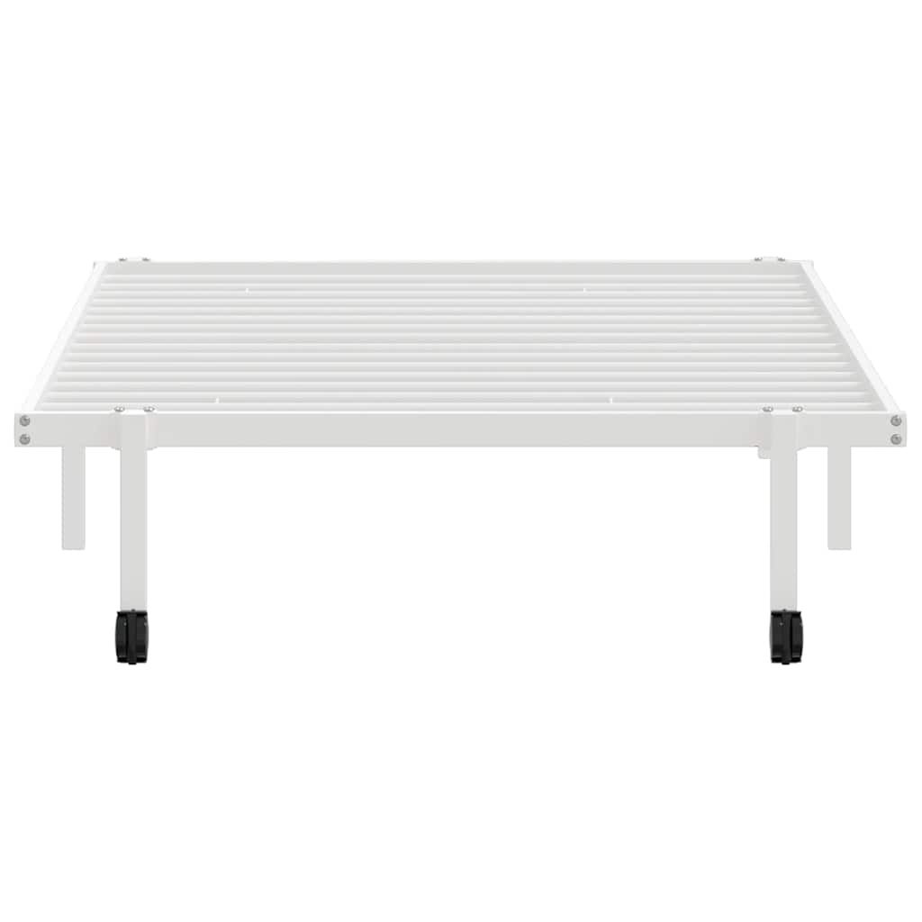 Estrutura de cama sem colchão Dobrável 107x203 cm aço branco