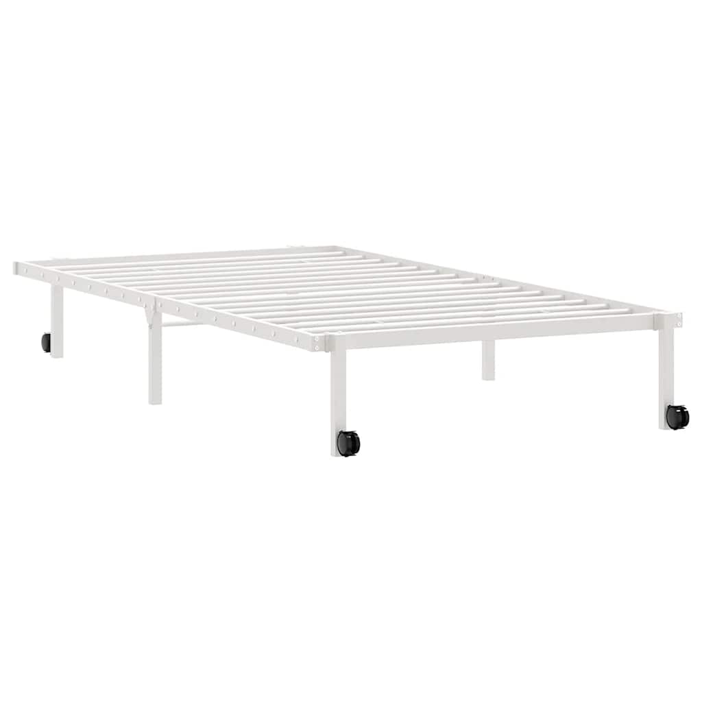 Estrutura de cama sem colchão Dobrável 107x203 cm aço branco